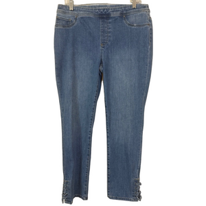Chico's Blue Girlfriend Slim Ankle Jeans Classic Denim SKU0388